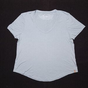 tentree Women's Soft Gray V-Neck Tee
